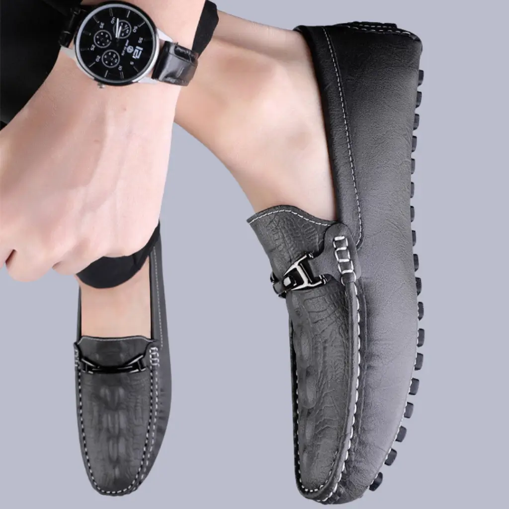 mocassim masculina Cinza